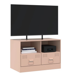 Meuble TV rose 67x39x44 cm acier