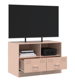 Meuble TV rose 67x39x44 cm acier