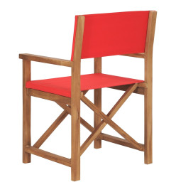 Chaises de metteur en scène pliantes lot de 2 Bois teck massif