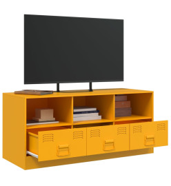 Meuble TV jaune moutarde 99x39x44 cm acier