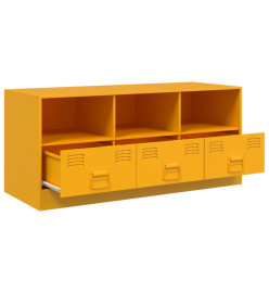 Meuble TV jaune moutarde 99x39x44 cm acier