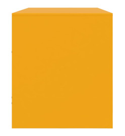 Meuble TV jaune moutarde 99x39x44 cm acier