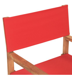 Chaises de metteur en scène pliantes lot de 2 Bois teck massif