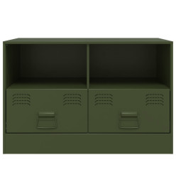 Meubles TV 2 pcs vert olive 67x39x44 cm acier