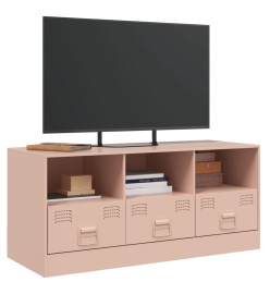 Meuble TV rose 99x39x44 cm acier