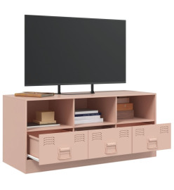 Meuble TV rose 99x39x44 cm acier