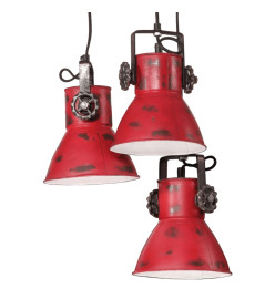 Lampe suspendue 25 W rouge délavé 30x30x100 cm E27