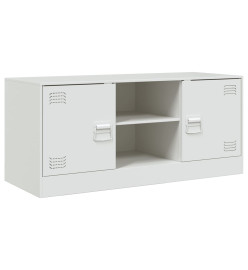 Meuble TV blanc 99x39x44 cm acier