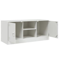 Meuble TV blanc 99x39x44 cm acier