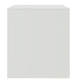 Meuble TV blanc 67x39x44 cm acier