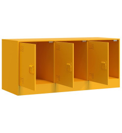 Meuble TV jaune moutarde 99x39x44 cm acier