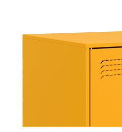 Meuble TV jaune moutarde 99x39x44 cm acier