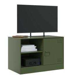 Meuble TV vert olive 67x39x44 cm acier