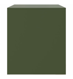 Meuble TV vert olive 67x39x44 cm acier