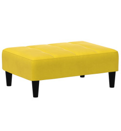 Repose-pied jaune 77x55x31 cm velours