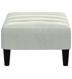 Repose-pied gris clair 77x55x31 cm velours