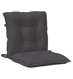 Coussins de chaise à dossier bas lot de 6 anthracite mélangé