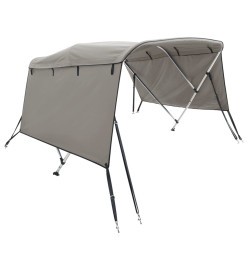 Toit bimini à 4 arceaux parois latérales 243x(200-213)x137 cm