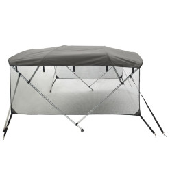 Toit bimini à 3 arceaux parois en maille 183x(170-182)x137 cm