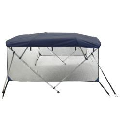 Toit bimini à 4 arceaux parois en maille 243x(185-198)x137 cm