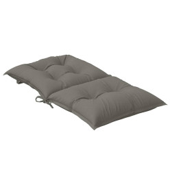 Coussins de chaise à dossier bas lot de 6 gris foncé mélangé