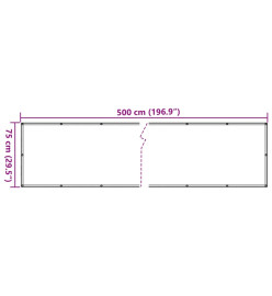 Écran d'intimité de jardin aspect de plante vert 500x75 cm PVC