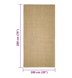 Tapis en sisal pour griffoir 100x200 cm