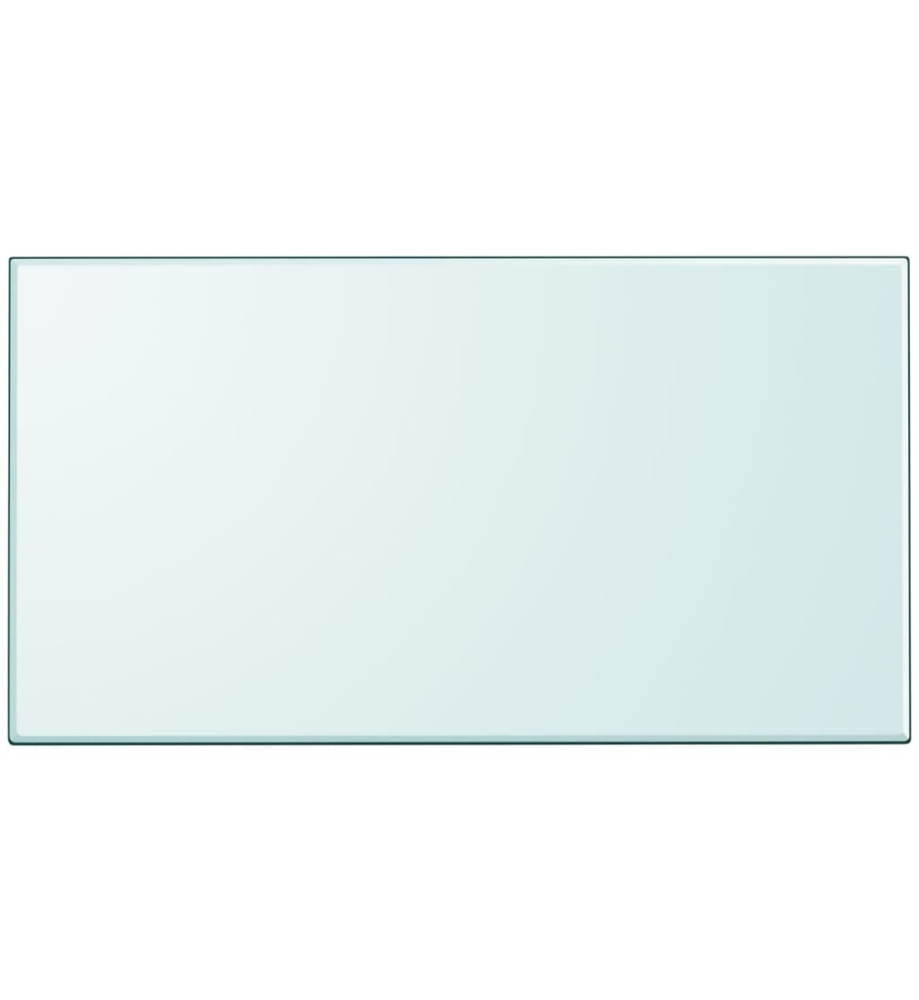 Dessus de table rectangulaire en verre trempé 1200 x 650 mm