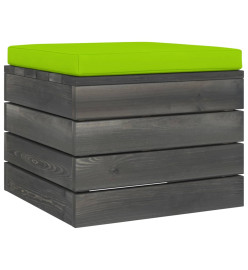Repose-pieds palette de jardin 2 pcs avec coussins Bois de pin