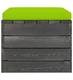 Repose-pieds palette de jardin 2 pcs avec coussins Bois de pin