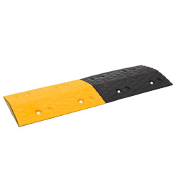 Ralentisseurs 5 pcs Jaune et noir 97x32,5x4 cm Caoutchouc