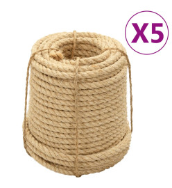 Cordes en sisal 5 pcs 16 mm 100 m