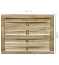 Portillon de jardin Bois de pin imprégné 100x75 cm Vert