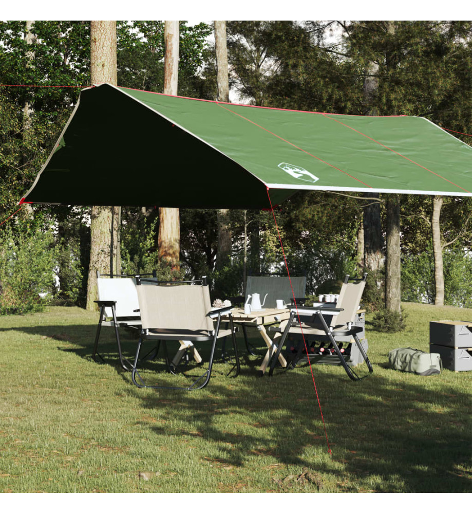 Bâche de camping vert 420x440 cm imperméable