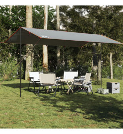 Bâche de camping gris et orange 500x294 cm imperméable