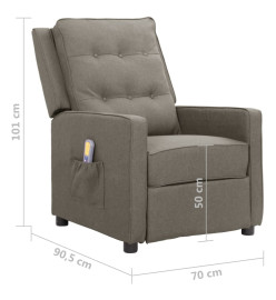 Fauteuil de massage Gris clair Tissu