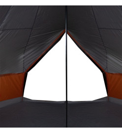 Tente familiale tipi 12 personnes gris et orange imperméable