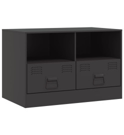 Meubles TV 2 pcs noir 67x39x44 cm acier