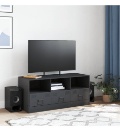 Meuble TV anthracite 99x39x44 cm acier