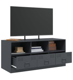 Meuble TV anthracite 99x39x44 cm acier