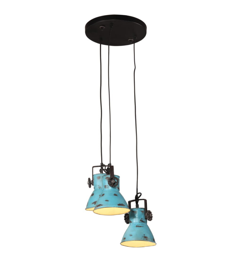 Lampe suspendue 25 W bleu délavé 30x30x100 cm E27