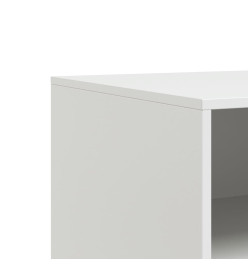 Meuble TV blanc 67x39x44 cm acier