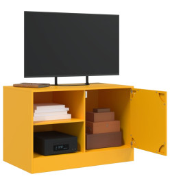 Meubles TV 2 pcs jaune moutarde 67x39x44 cm acier