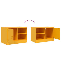 Meubles TV 2 pcs jaune moutarde 67x39x44 cm acier