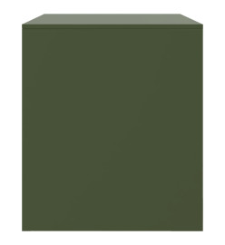 Meubles TV 2 pcs vert olive 67x39x44 cm acier