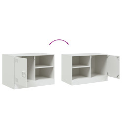 Meubles TV 2 pcs blanc 67x39x44 cm acier