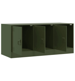 Meuble TV vert olive 99x39x44 cm acier