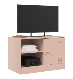 Meuble TV rose 67x39x44 cm acier