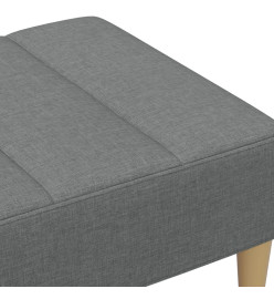 Repose-pied gris foncé 77x55x31 cm tissu