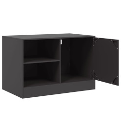 Meuble TV noir 67x39x44 cm acier